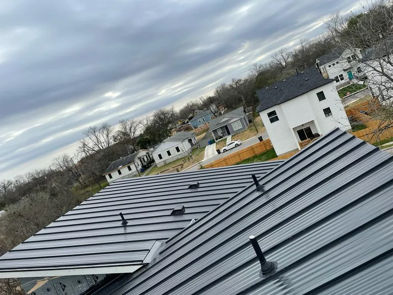 Standing seam metal roof panels with vents for Skylight Repair in Thornbury